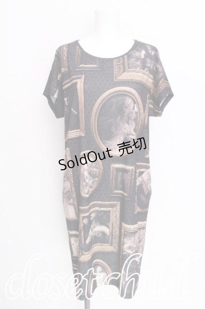 画像1: abilletage / FrameシリーズTシャツワンピース（Big frame）  黒 S-26-07-19-006-GO-OP-HR-ZS (1)