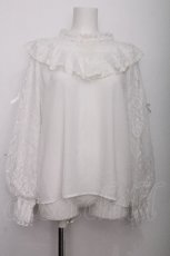 画像1: axes femme kawaii / ヴィンテージシフォンブラウス  白 S-26-07-21-001-AX-BL-HR-ZS (1)