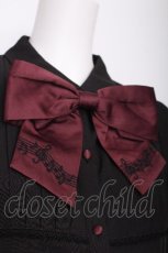 画像5: axes femme POETIQUE / 音符刺繍リボン付ブラウス  黒 S-26-07-21-022-AX-BL-AS-ZS (5)