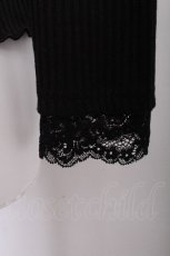 画像4: axes femme / 花刺繍長袖リブプルオーバー  黒 S-26-07-21-024-AX-TO-AS-ZS (4)