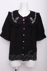 画像1: Amavel / Magical Cosmic Cosmetic 半袖ブラウス  黒 S-26-07-21-026-CA-BL-AS-ZS (1)