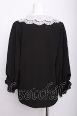 画像3: axes femme POETIQUE / スカラップ刺繍襟ブラウス  黒 S-26-07-21-028-AX-TO-AS-ZS (3)