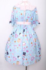 画像3: axes femme kawaii / ハッピーバカンス柄ワンピース  サックス S-26-07-21-033-AX-OP-AS-ZS (3)
