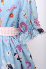 画像5: axes femme kawaii / ハッピーバカンス柄ワンピース  サックス S-26-07-21-033-AX-OP-AS-ZS (5)