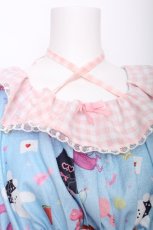 画像6: axes femme kawaii / ハッピーバカンス柄ワンピース  サックス S-26-07-21-033-AX-OP-AS-ZS (6)