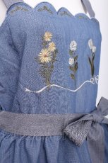 画像5: axes femme / リボンフラワー刺繍ジャンスカ  サックス S-26-07-21-035-AX-OP-AS-ZS (5)