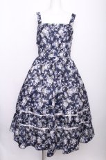 画像1: axes femme / ビッグリボン×ローズジャンパースカート【mobility限定商品】  紺 S-26-07-21-038-AX-OP-AS-ZS (1)