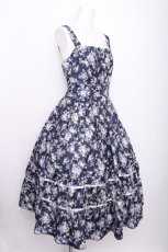 画像2: axes femme / ビッグリボン×ローズジャンパースカート【mobility限定商品】  紺 S-26-07-21-038-AX-OP-AS-ZS (2)