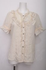 画像1: axes femme / スタンド襟レースブラウス  オフ S-26-07-21-006-AX-BL-AS-ZS (1)