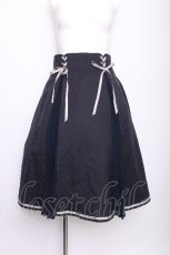 画像1: axes femme POETIQUE / レースアッププリーツ切替スカート  紺 S-26-07-21-050-AX-SK-AS-ZS (1)