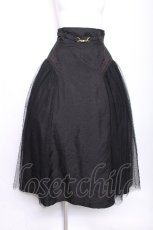 画像1: axes femme / サイドチュールロングスカート  黒 S-26-07-21-052-AX-SK-AS-ZS (1)
