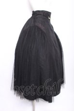 画像2: axes femme / サイドチュールロングスカート  黒 S-26-07-21-052-AX-SK-AS-ZS (2)
