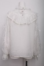 画像3: axes femme kawaii / ヴィンテージシフォンブラウス  白 S-26-07-21-001-AX-BL-HR-ZS (3)