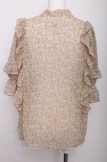 画像3: axes femme / 小花柄シフォンブラウス  オレンジ S-26-07-21-011-AX-BL-AS-ZS (3)
