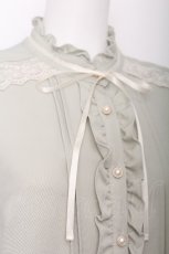 画像5: axes femme / ハイネックブラウス  グリーン S-26-07-21-019-AX-BL-AS-ZS (5)