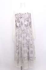 画像1: axes femme POETIQUE / パッチワーク柄×チュールワンピース  オフｘピンク S-26-07-22-055-AX-OP-AS-ZS (1)