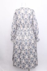 画像2: axes femme / ローズガーランド柄ロングワンピース  ブルー S-26-07-22-057-AX-OP-AS-ZS (2)