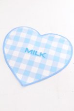 画像1: MILK / Heartギンガムタオル  サックス S-26-07-22-009-ML-ZA-HR-ZS (1)