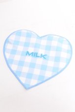 画像1: MILK / Heartギンガムタオル  サックス S-26-07-22-010-ML-ZA-HR-ZS (1)