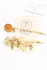 画像1: axes femme / フルーツモチーフヘアピン  イエロー S-26-07-22-025-AX-AC-AS-ZS (1)