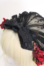 画像5: LOLITA / ヴェール付きリボンカチューシャ  黒 S-26-07-22-030-LO-AC-HR-ZS (5)