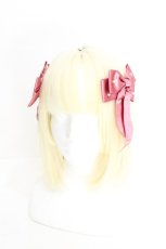 画像1: Innocent World / サテンパールツインリボンクリップ  ピンク S-26-07-23-001-IW-AC-AS-ZS (1)