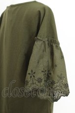 画像4: axes femme / コットンレース切替カットプルオーバー  カーキ S-26-07-23-023-AX-TO-AS-ZS (4)