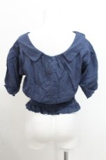 画像3: axes femme POETIQUE / マリン刺繍オフショルブラウス  ブルー S-26-07-23-025-AX-BL-AS-ZS (3)