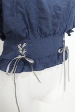 画像4: axes femme POETIQUE / マリン刺繍オフショルブラウス  ブルー S-26-07-23-025-AX-BL-AS-ZS (4)