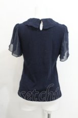 画像3: axes femme / フラワーカラーカットプルオーバー  紺 S-26-07-23-026-AX-TO-AS-ZS (3)
