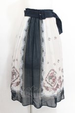 画像1: axes femme / ブーケパネル柄スカート  紺 S-26-07-23-050-AX-SK-AS-ZS (1)