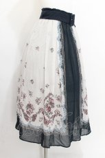 画像2: axes femme / ブーケパネル柄スカート  紺 S-26-07-23-050-AX-SK-AS-ZS (2)