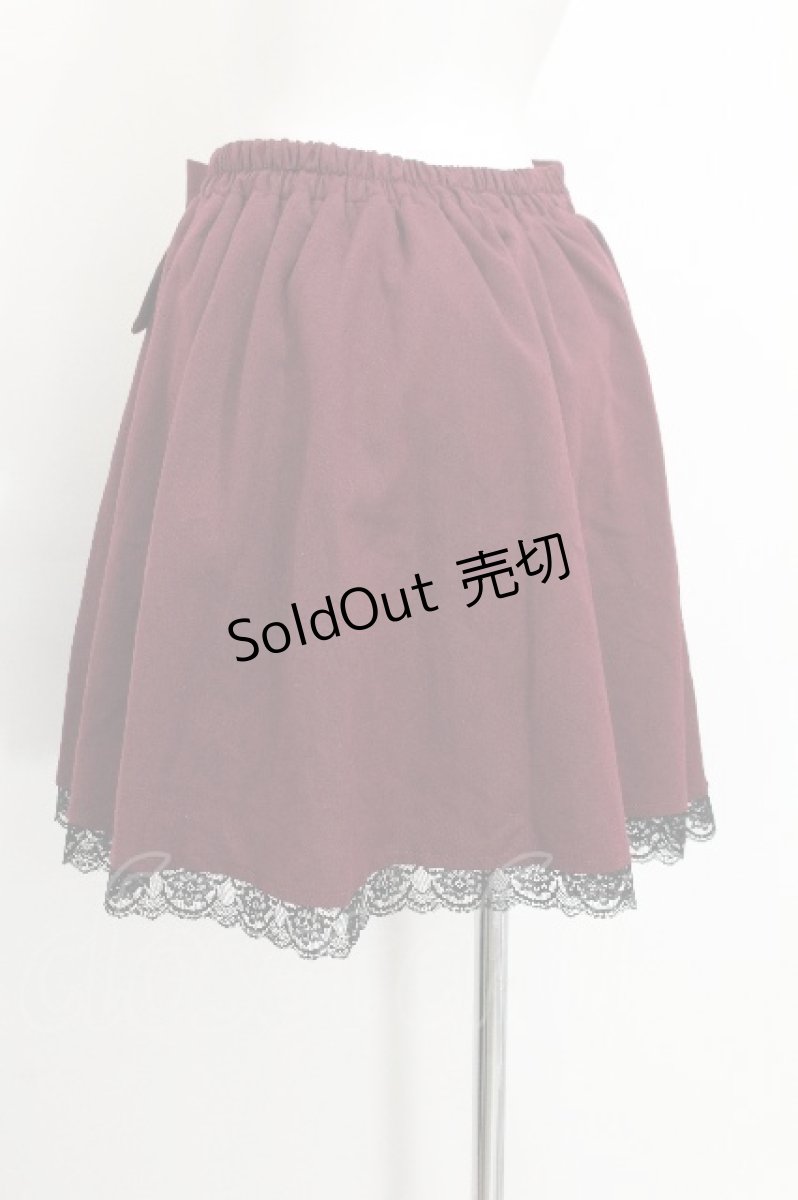 画像3: axes femme kawaii / ティアード切り替えキュロット  ワイン S-26-07-23-052-AX-PA-AS-ZS (3)