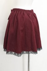 画像3: axes femme kawaii / ティアード切り替えキュロット  ワイン S-26-07-23-052-AX-PA-AS-ZS (3)