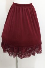 画像1: axes femme / レース重ねペチスカート  ワイン S-26-07-23-053-AX-SK-AS-ZS (1)