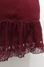 画像3: axes femme / レース重ねペチスカート  ワイン S-26-07-23-053-AX-SK-AS-ZS (3)