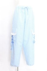 画像1: MILK / ギンガムカーゴパンツ  サックスギンガム S-26-07-23-059-ML-PA-HR-ZS (1)