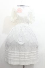 画像3: Katie / NO COUNTRY puff ワンピース  白×ラベンダー S-26-07-23-060-LO-OP-TE-ZS (3)