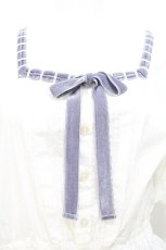 画像6: Katie / NO COUNTRY puff ワンピース  白×ラベンダー S-26-07-23-060-LO-OP-TE-ZS (6)