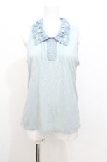 画像1: axes femme / 襟付きタンク  サックス S-26-07-23-009-AX-TO-AS-ZS (1)