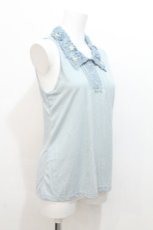 画像2: axes femme / 襟付きタンク  サックス S-26-07-23-009-AX-TO-AS-ZS (2)