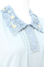画像4: axes femme / 襟付きタンク  サックス S-26-07-23-009-AX-TO-AS-ZS (4)