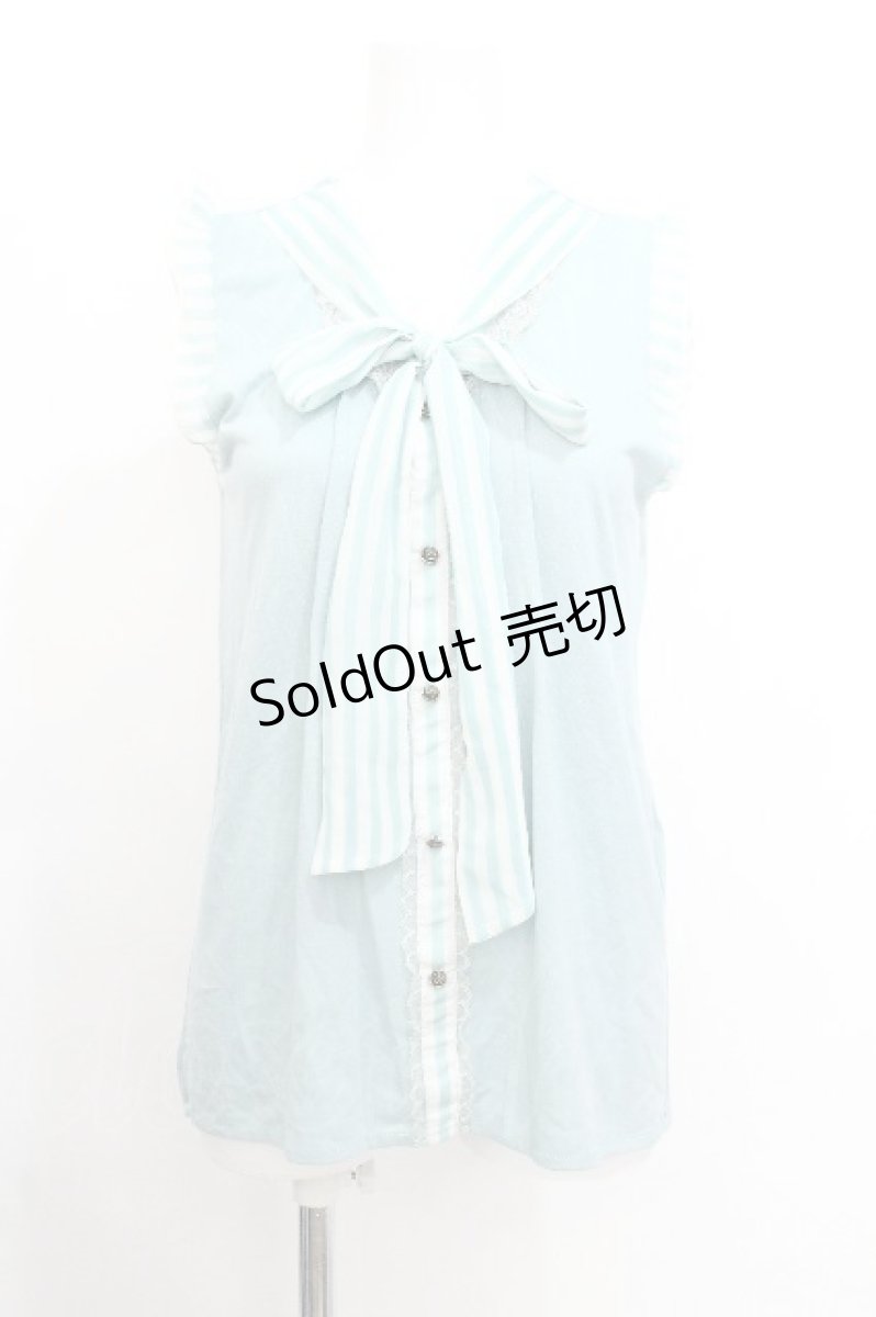 画像1: axes femme / 袖ボータイノースリプルオーバー  ミント S-26-07-23-010-AX-TO-AS-ZS (1)