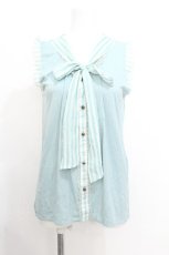 画像1: axes femme / 袖ボータイノースリプルオーバー  ミント S-26-07-23-010-AX-TO-AS-ZS (1)