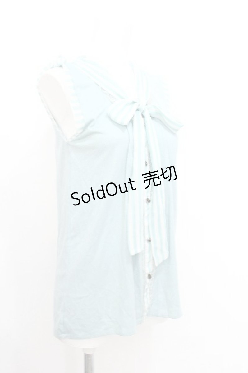 画像2: axes femme / 袖ボータイノースリプルオーバー  ミント S-26-07-23-010-AX-TO-AS-ZS (2)