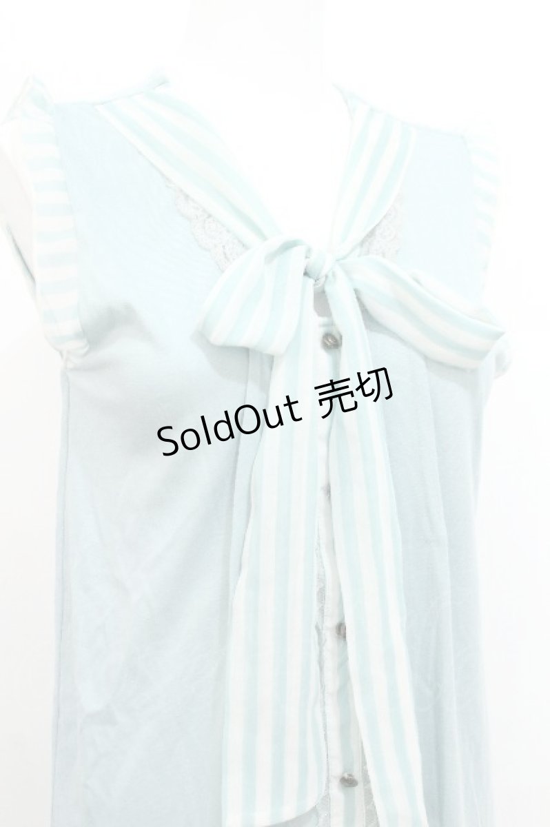 画像4: axes femme / 袖ボータイノースリプルオーバー  ミント S-26-07-23-010-AX-TO-AS-ZS (4)