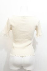 画像3: axes femme / スカラップ×刺繍リブプルオーバー  オフ S-26-07-23-011-AX-TO-AS-ZS (3)