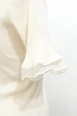 画像4: axes femme / スカラップ×刺繍リブプルオーバー  オフ S-26-07-23-011-AX-TO-AS-ZS (4)