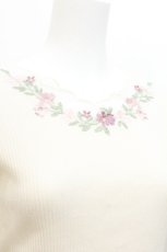 画像5: axes femme / スカラップ×刺繍リブプルオーバー  オフ S-26-07-23-011-AX-TO-AS-ZS (5)