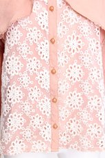 画像4: axes femme POETIQUE / オーガンジー刺繍ブラウス  アワピンク S-26-07-24-026-AX-BL-HR-ZS (4)